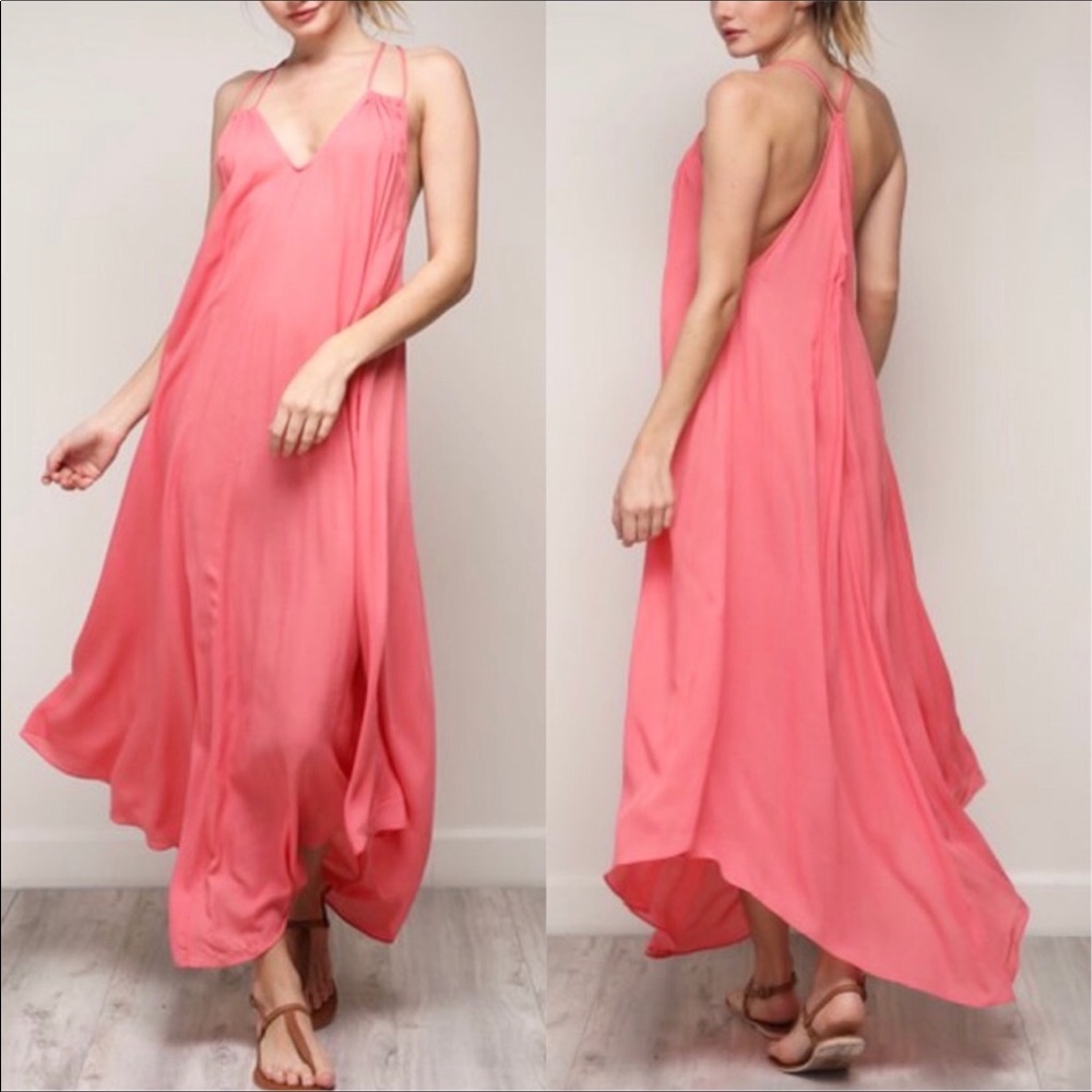 🌸Boho Asymmetrical Dual Spaghetti Maxi Dress 🌸